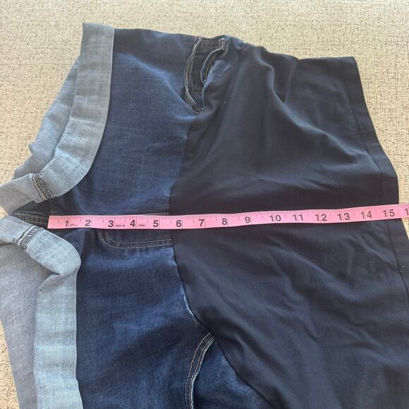 Time & Tru Maternity Belly Band Jean Shorts Womens Size XL / 16 - 18 Rolled Cuff - Picture 7 of 9